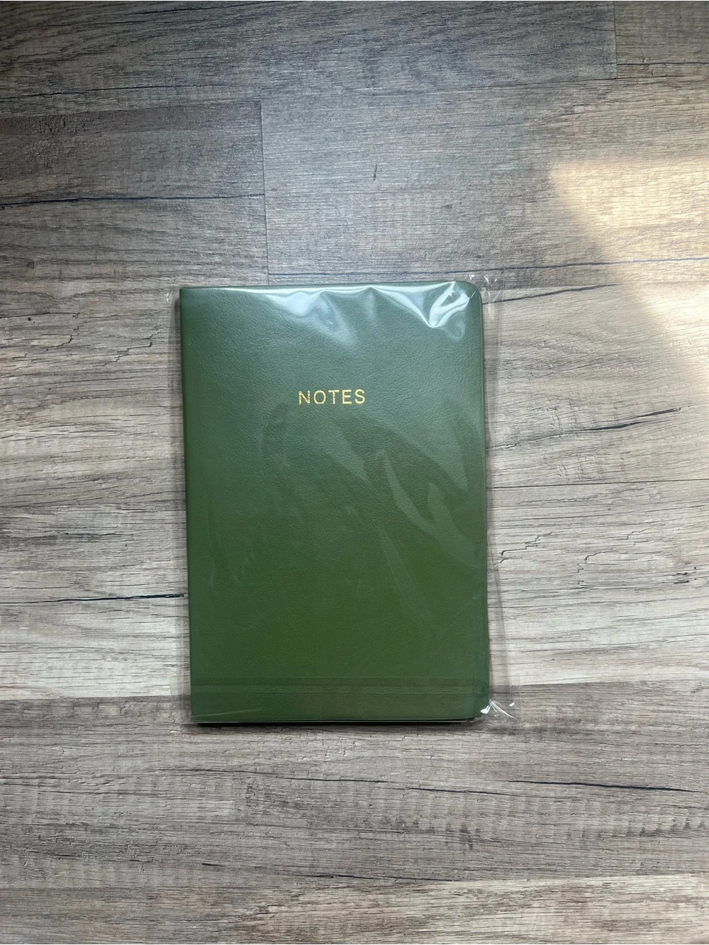 Green 'NOTES' Hardcover Notebook